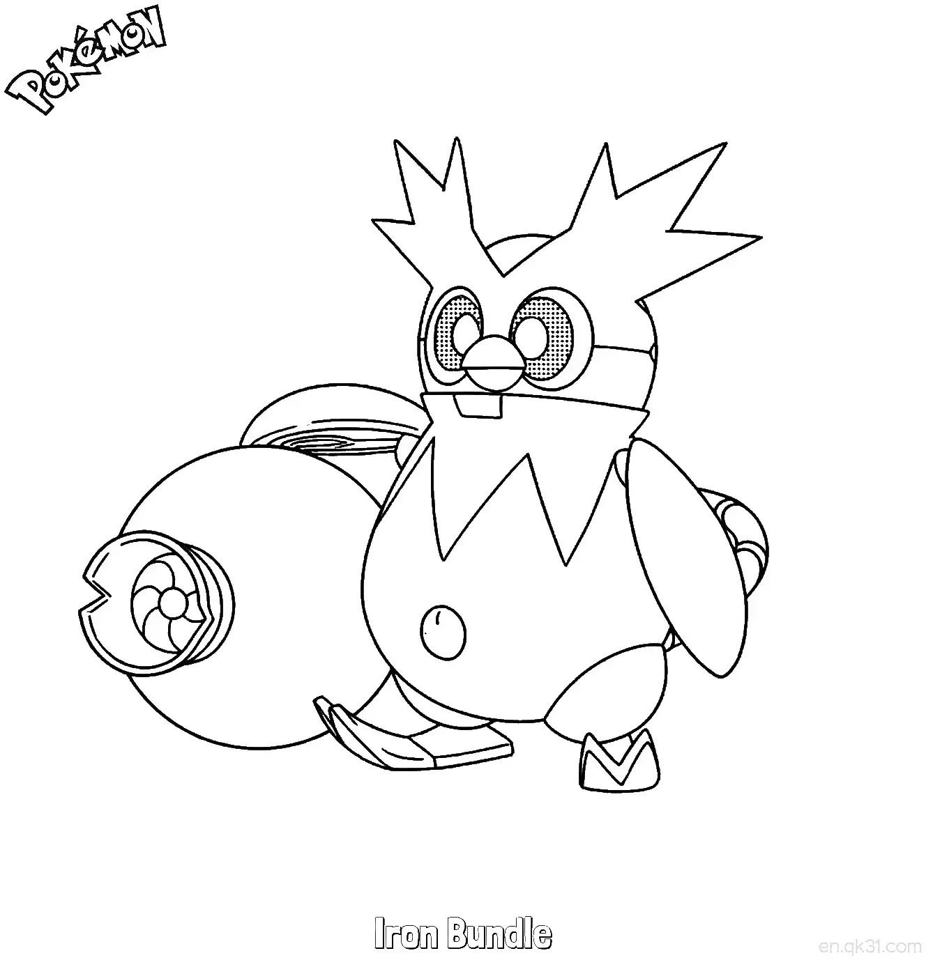 Iron Bundle Coloring Page - Free Printable Pokemon Coloring Sheets – Free Printable Coloring Page for Kids and Adults
